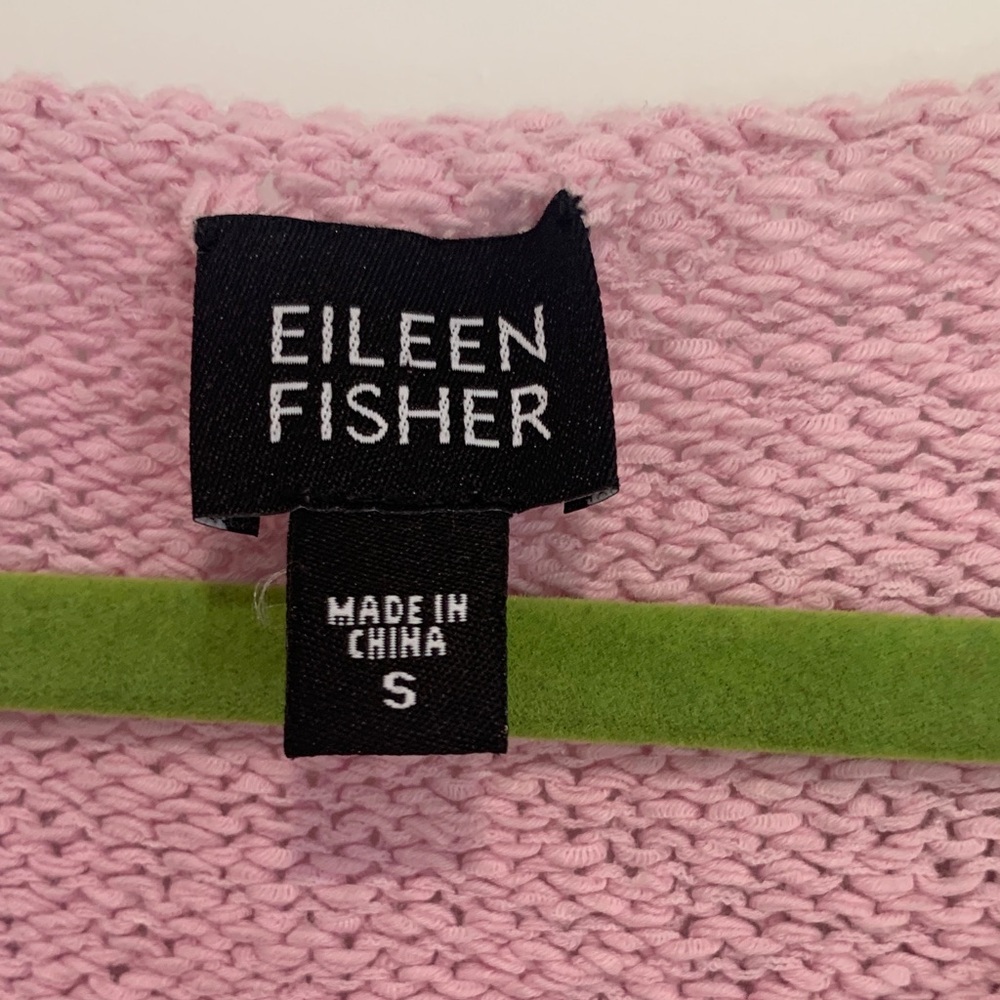 Eileen Fisher Light Pink V-Neck Knit Top - Picture 2 of 4